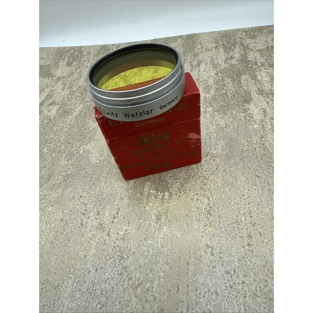 Ernst Leitz Leica Gelbfilter 1 Yellow Camera Filter Model XOOQG Wetzlar Germany